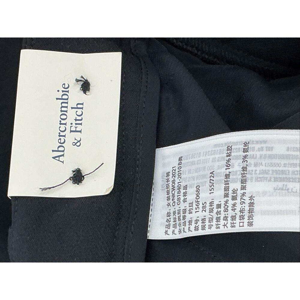 Abercrombie & Fitch Ultra High Black Pleated Wide LegDress Pants Women 6S NWT - Picture 8 of 10